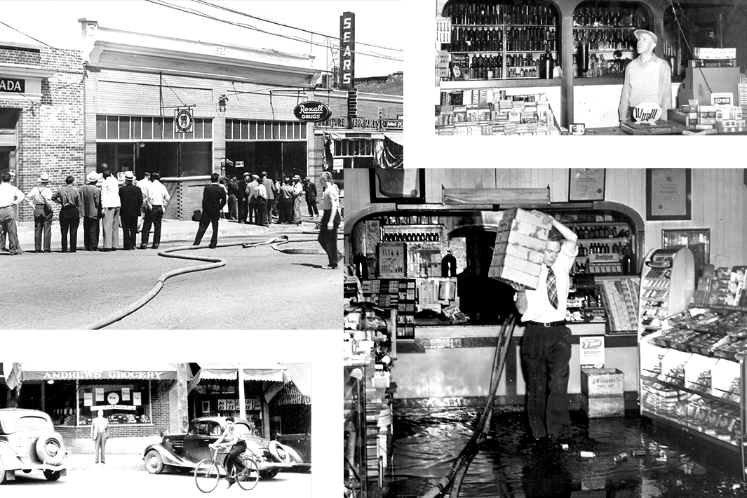 Historical collage of The Hemingway Building through the decades